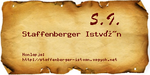 Staffenberger István névjegykártya