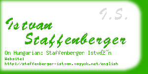 istvan staffenberger business card